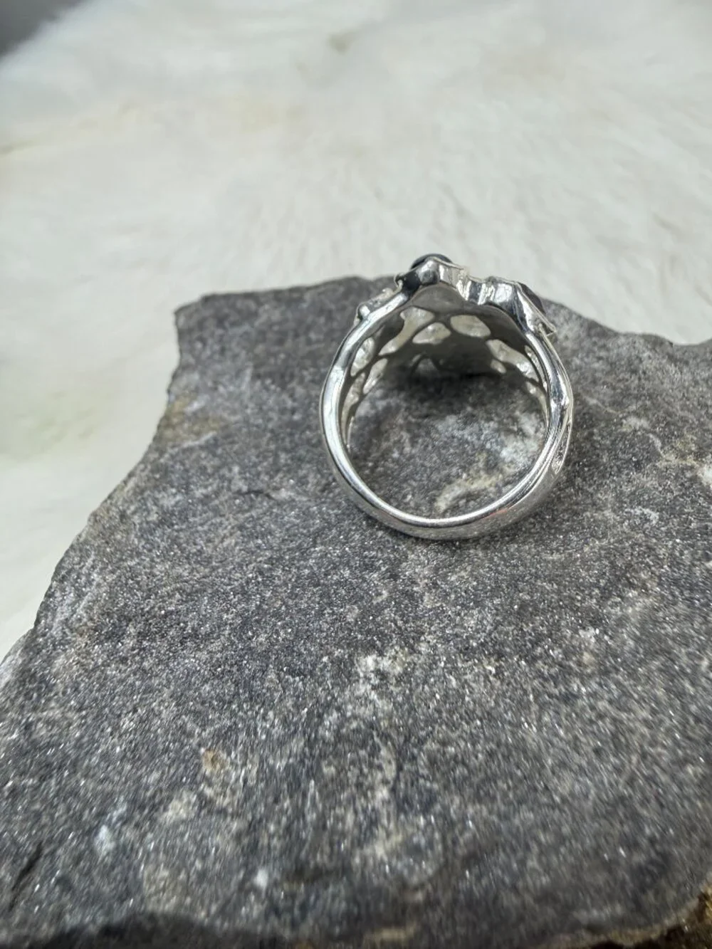 Avon Colorful Rhinestone Silver Tone Ring Size 6.5 NRT